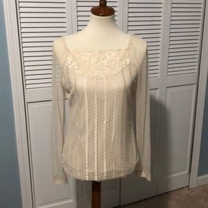 Lace mesh shirt